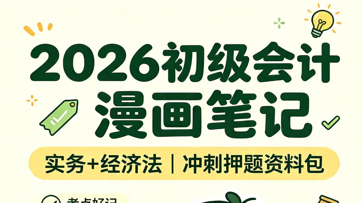 2026初会全套备考资料｜零基础直通上岸，冲刺押题干货合集